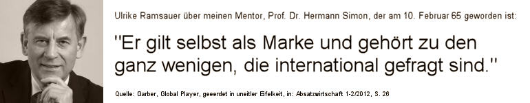 Gratulation: Deutschlands f�hrender Marketingvordenker wird 65!