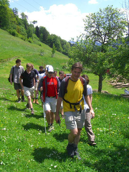 We're walking...up the hill!